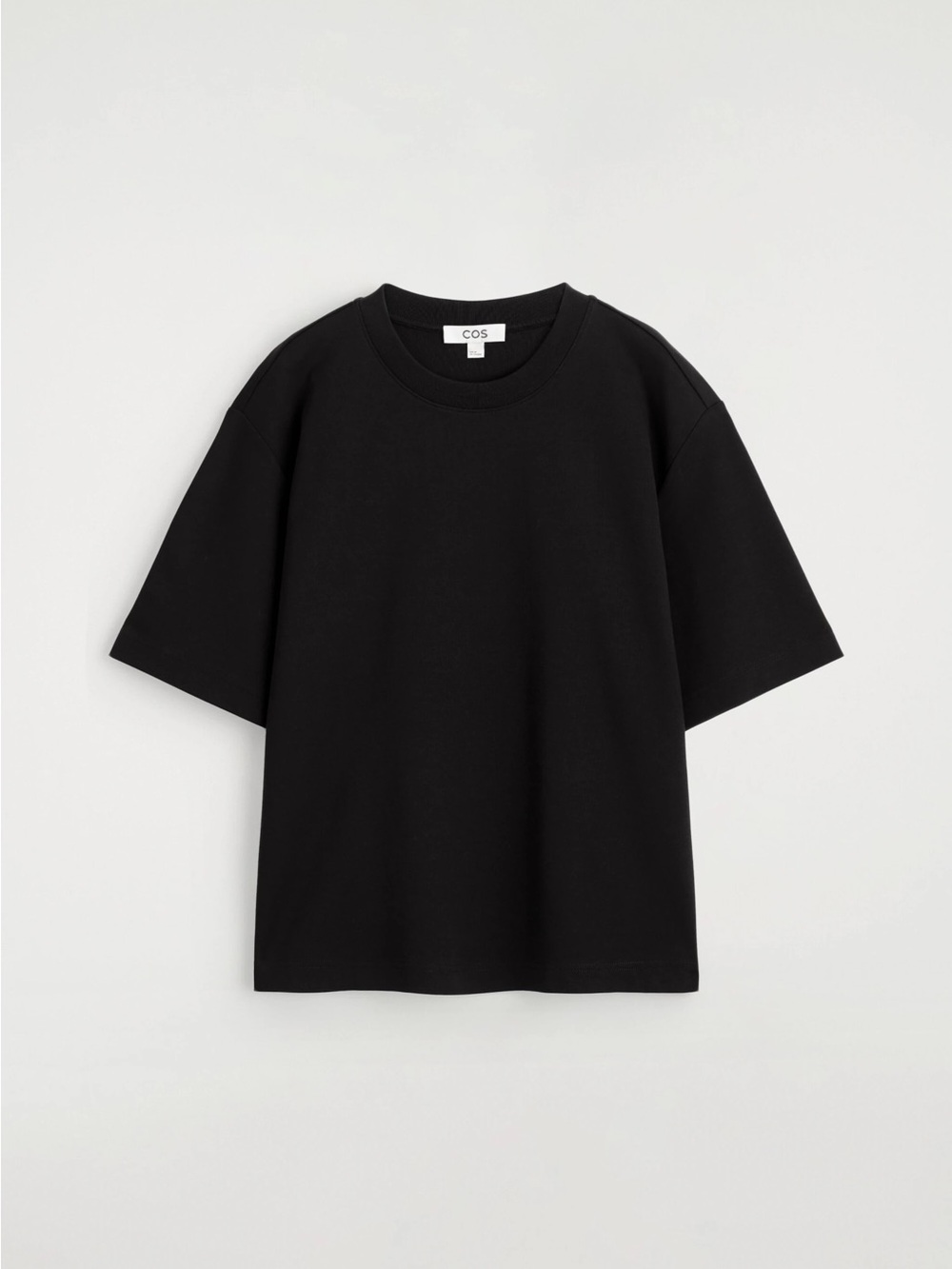 COS Black Short-Sleeve Crewneck Tee